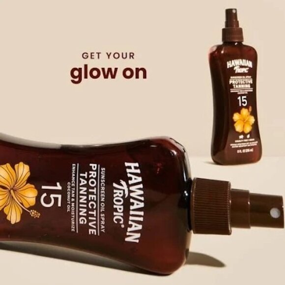 Hawaiian Tropic Protective Tanning Oil Spray Sunscreen 3 Pack  SPF 15, 8oz  NEW - Picture 2 of 8